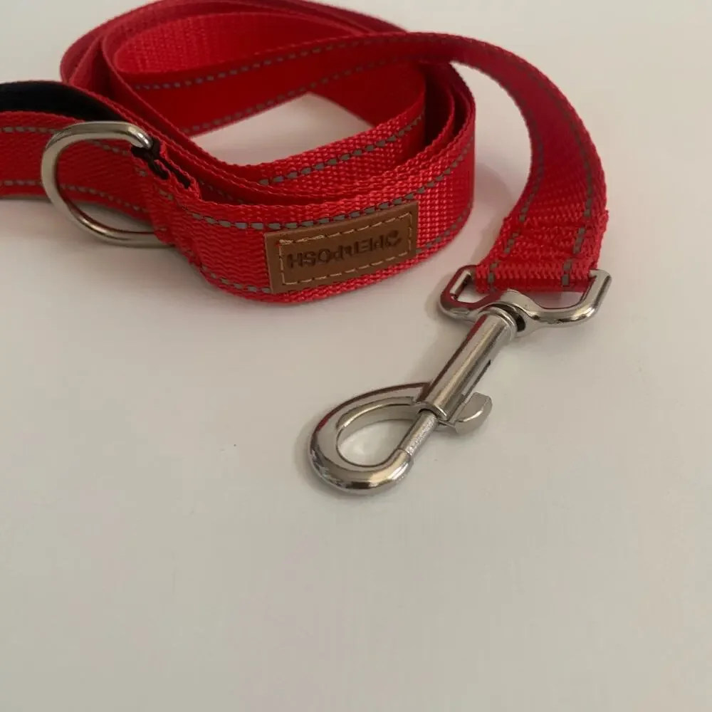 Pet &Posh Reflective Dog Leash And Collar Size M Brand New